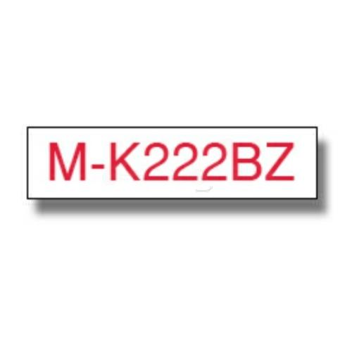 Brother Taśma do napisów czerwony na biały (MK222BZ), 9mm, nielaminowany