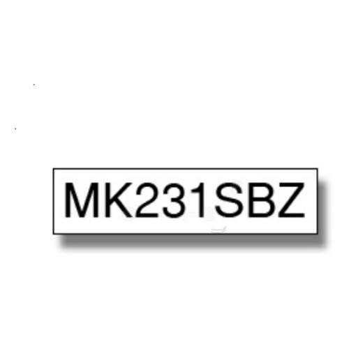 Brother Taśma do napisów czarny na biały (MK231SBZ), 12mm, nielaminowany