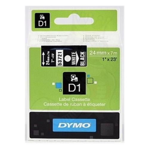 Dymo Etykiety biały na czarny (53721 / S0721010), 24mm, laminowany