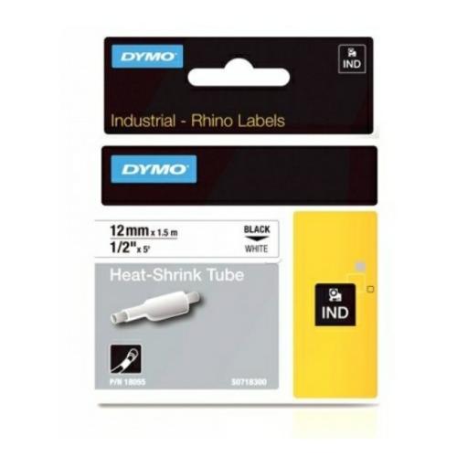 Dymo Rurka termokurczliwa czarny na biały (18055 / S0718300), 12mm