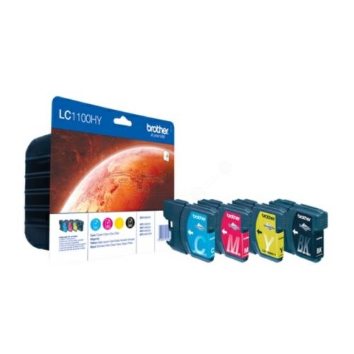 Brother Wkład atramentowy czarny / cyjan / magenta / żółty (LC1100HYVALBP) (multipack)
