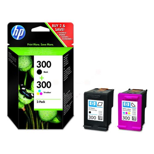 HP Wkład atramentowy czarny / kolor (CN637EE / 300) (Podwójne opakowanie, multipack)