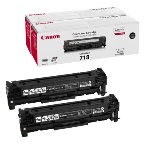 Canon Toner czarny (2662B005 / 718BKVP) (Podwójne opakowanie)