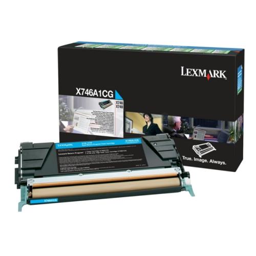 Lexmark Toner cyjan (X746A1CG / 0X746A1CG) (Return)