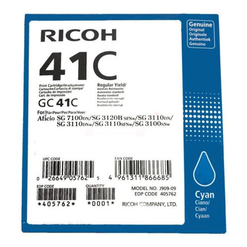 Ricoh Wkład atramentowy cyjan (405762 / GC41C)