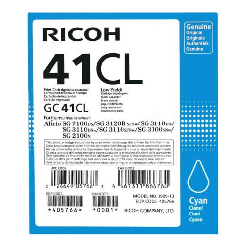 Ricoh Wkład atramentowy cyjan (405766 / GC41CL)
