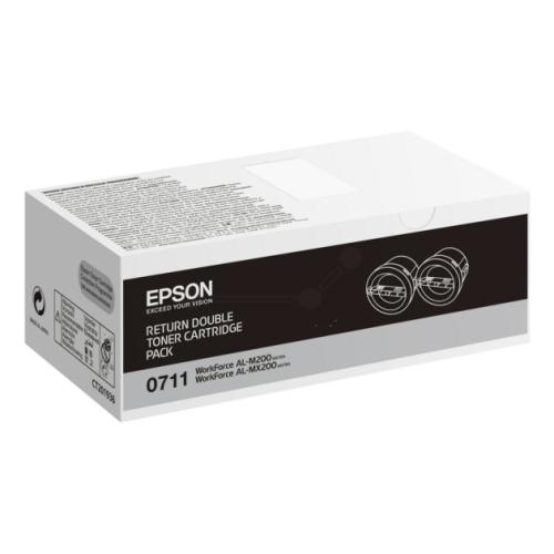 Epson Toner czarny (C13S050711 / 0710) (Podwójne opakowanie, Return, high capacity)