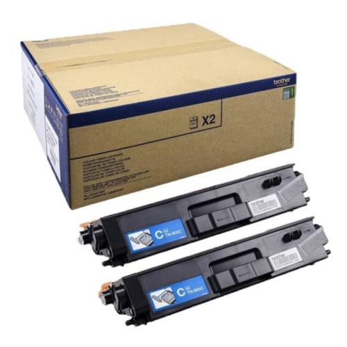 Brother Toner cyjan (TN900CTWIN) (Podwójne opakowanie)