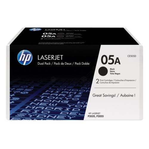 HP Toner czarny (CE505D / 05A) (Podwójne opakowanie)
