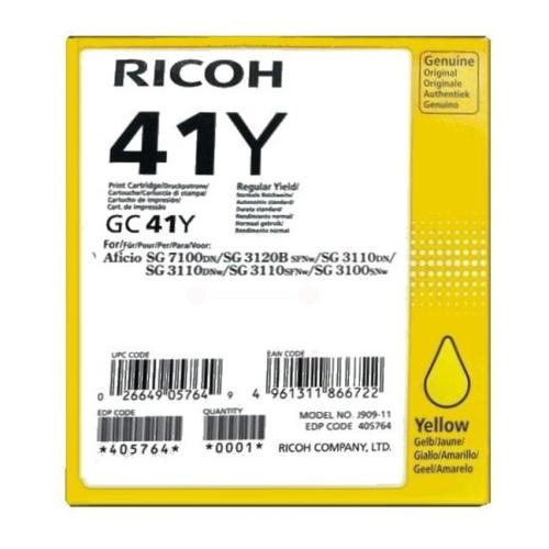 Ricoh Wkład atramentowy żółty (405764 / GC41Y)