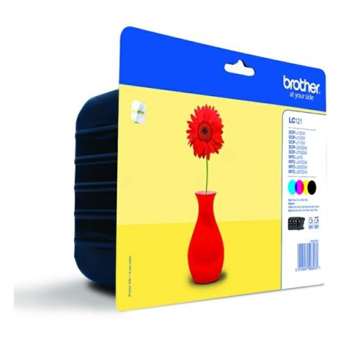 Brother Wkład atramentowy czarny / cyjan / magenta / żółty (LC121VALBPDR) (multipack)
