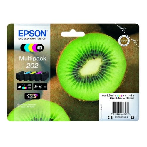 Epson Wkład atramentowy czarny / czarny zdjęcie / cyjan / magenta / żółty (C13T02E74010 / 202) (multipack)