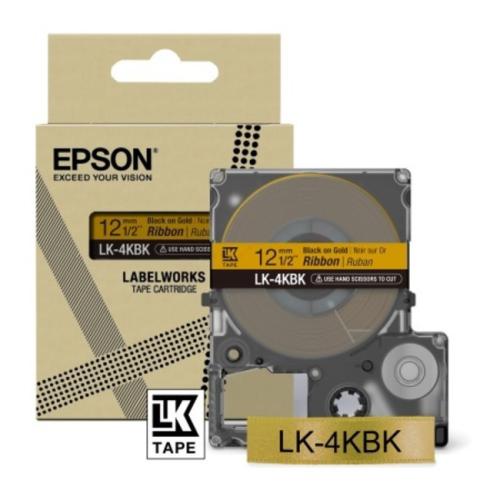 Epson Taśma barwiąca czarny / złoto (C53S654001 / LK4KBK)