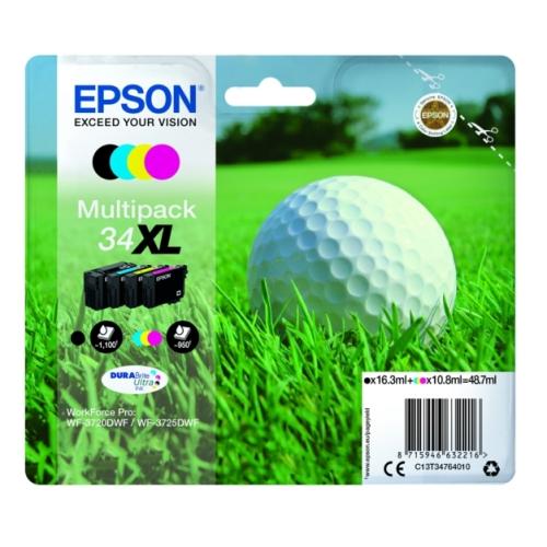 Epson Wkład atramentowy czarny / cyjan / magenta / żółty (C13T34764010 / 34XL) (multipack, high capacity)