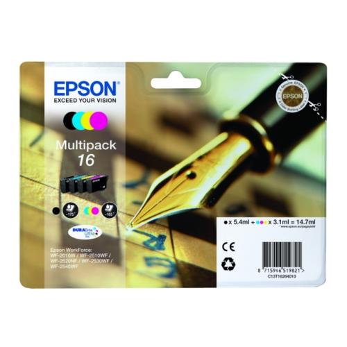Epson Wkład atramentowy czarny / cyjan / magenta / żółty (C13T16264012 / 16) (multipack)