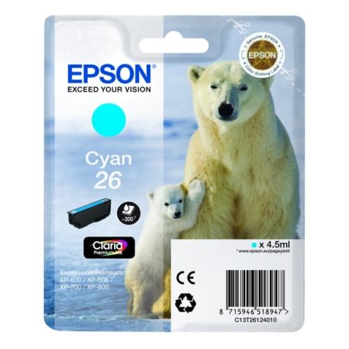 Epson Wkład atramentowy cyjan (C13T26124012 / 26)