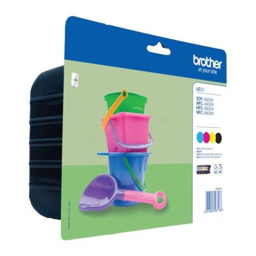 Brother Wkład atramentowy czarny / cyjan / magenta / żółty (LC221VALBP) (multipack)