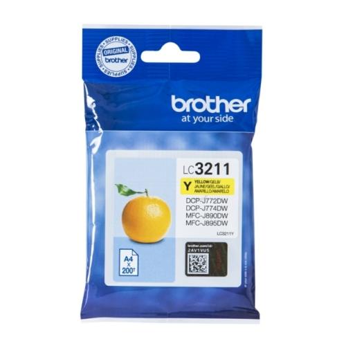 Brother Wkład atramentowy żółty (LC3211Y)