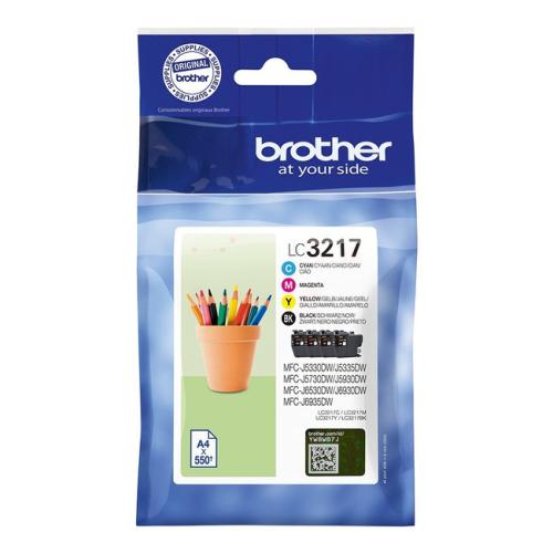 Brother Wkład atramentowy czarny / cyjan / magenta / żółty (LC3217VALDR) (multipack)