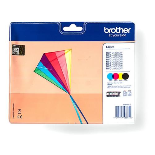 Brother Wkład atramentowy czarny / cyjan / magenta / żółty (LC223VALBP) (multipack)