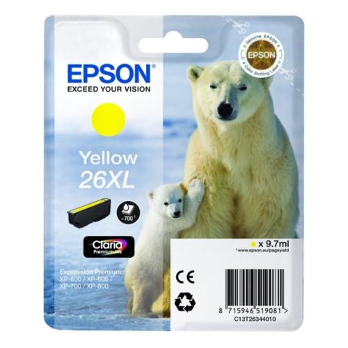 Epson Wkład atramentowy żółty (C13T26344012 / 26XL) (high capacity)