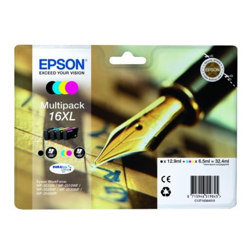 Epson Wkład atramentowy czarny / cyjan / magenta / żółty (C13T16364012 / 16XL) (multipack, high capacity)