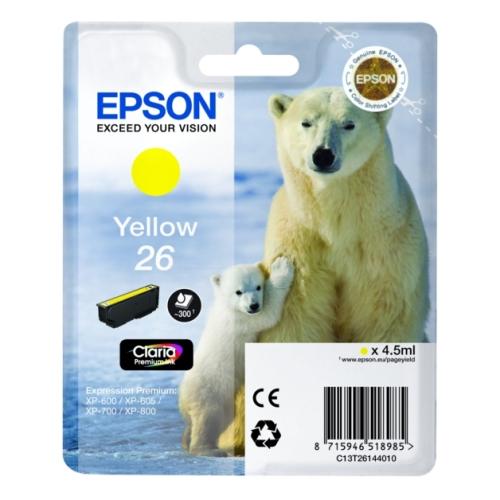 Epson Wkład atramentowy żółty (C13T26144012 / 26)