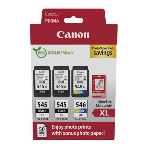 Canon Wkład atramentowy czarny / kolor (8286B015 / PG545XL+CL546XL) (Podwójne opakowanie, multipack, high capacity)