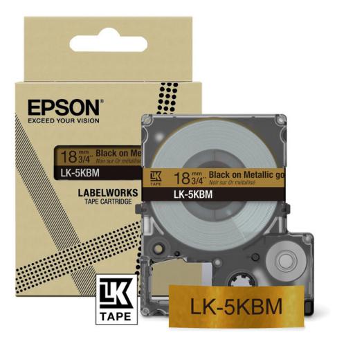 Epson Etykiety czarny / złoto (C53S672093 / LK5KBM)