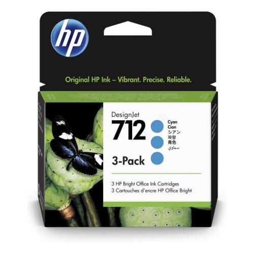 HP Wkład atramentowy cyjan (3ED77A / 712) (multipack)