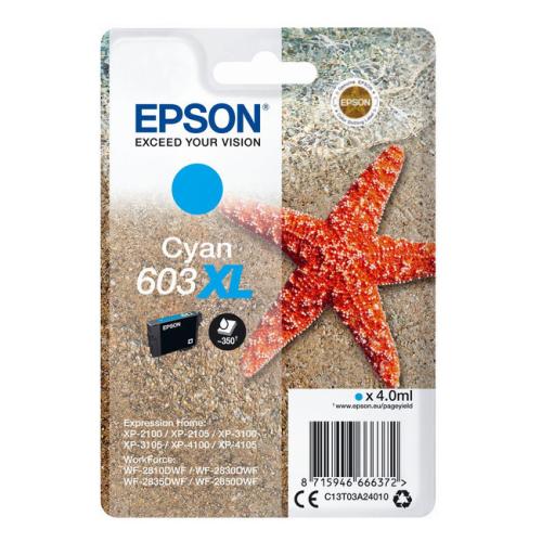 Epson Wkład atramentowy cyjan (C13T03A24010 / 603XL) (high capacity)