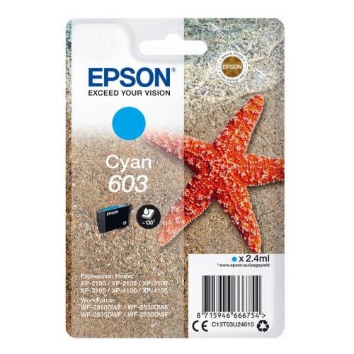 Epson Wkład atramentowy cyjan (C13T03U24010 / 603)