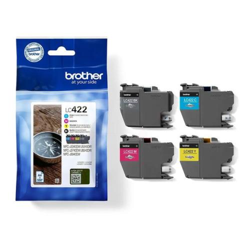 Brother Wkład atramentowy czarny / cyjan / magenta / żółty (LC422VAL) (multipack)