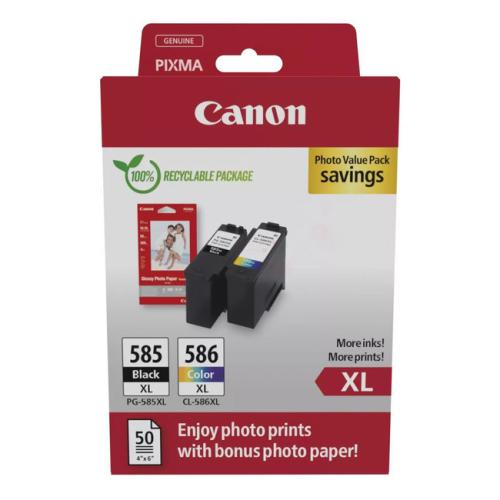 Canon Wkład atramentowy / papier do zdjęć czarny / kolor (6204C005 / PG585XLCL586XL) (Podwójne opakowanie, multipack, high capacity)