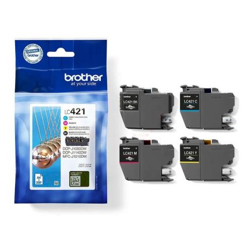 Brother Wkład atramentowy czarny / cyjan / magenta / żółty (LC421VAL) (multipack)