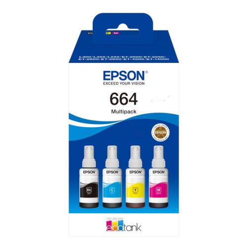 Epson Wkład atramentowy czarny / cyjan / magenta / żółty (C13T66464A / 664) (multipack)