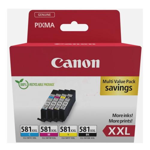 Canon Wkład atramentowy czarny / cyjan / magenta / żółty (1998C006 / CLI581XXL) (multipack, high capacity)