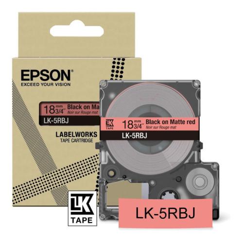 Epson Etykiety czarny / czerwony (C53S672072 / LK5RBJ)