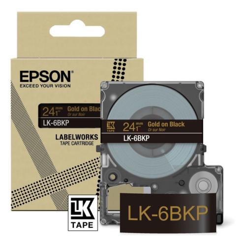 Epson Etykiety czarny / złoto (C53S672096 / LK6BKP)