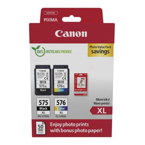 Canon Wkład atramentowy czarny / kolor (5437C006 / PG575XL+CL576XL) (Podwójne opakowanie, multipack, high capacity)