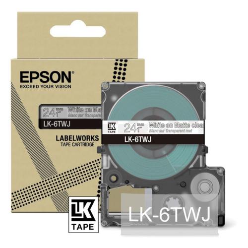 Epson Etykiety przezroczysty / biały (C53S672070 / LK6TWJ)