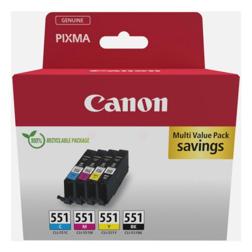 Canon Wkład atramentowy czarny / cyjan / magenta / żółty (6509B016 / CLI551) (multipack)