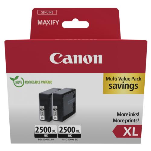 Canon Wkład atramentowy czarny (9254B011 / PGI2500XLBK) (Podwójne opakowanie)