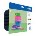Brother Wkład atramentowy czarny / cyjan / magenta / żółty (LC221VALBP) (multipack)