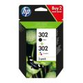 HP Wkład atramentowy czarny / kolor (X4D37AE / 302) (Podwójne opakowanie, multipack)