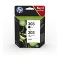 HP Wkład atramentowy czarny / kolor (3YM92AE / 303) (Podwójne opakowanie, multipack)